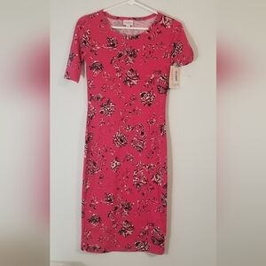 LuLaRoe NWT Pink Paisley Julia Dress. Size XXS.